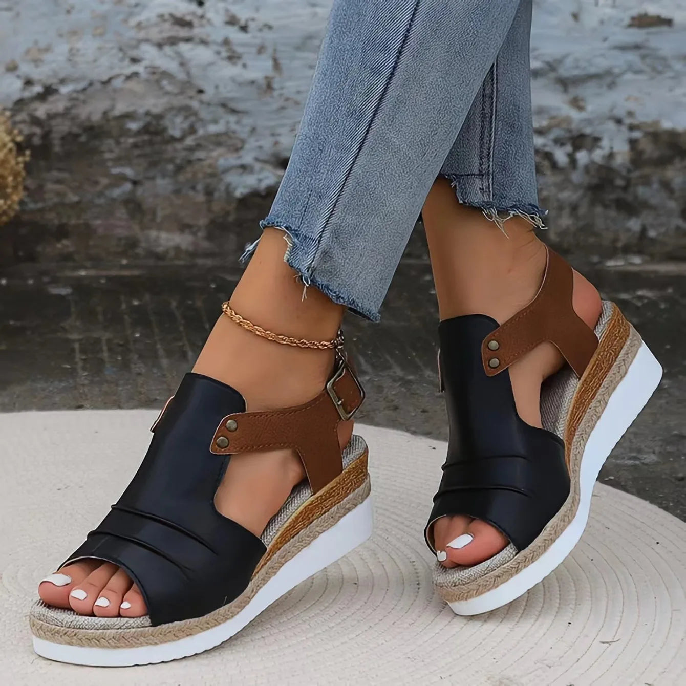 Casual Platform Back Strap Designer Wedges Sandals
