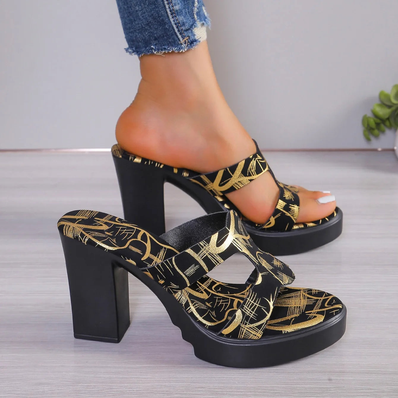 Casual Platform Fashion Back Strap Simple Wedge Sandals