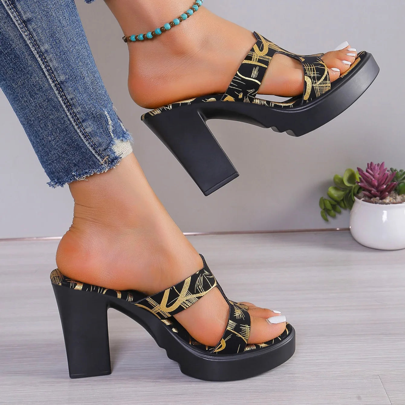 Casual Platform Fashion Back Strap Simple Wedge Sandals