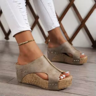 Casual Platform Fashion Open Shallow Rubber Sandals