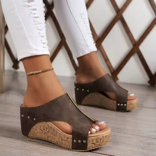 Casual Platform Fashion Open Shallow Rubber Sandals