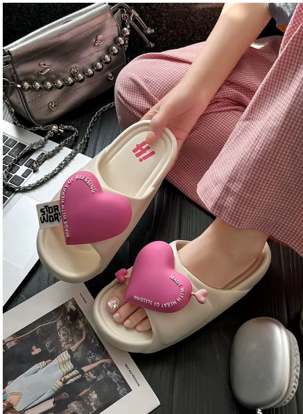 Casual Platform Love Indoor Cloud Outside Slide Slipper