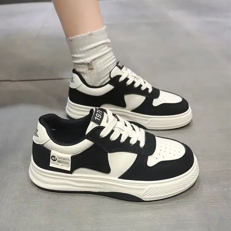 Casual Platform Mixed colors Lace-up Vulcanized Shoes