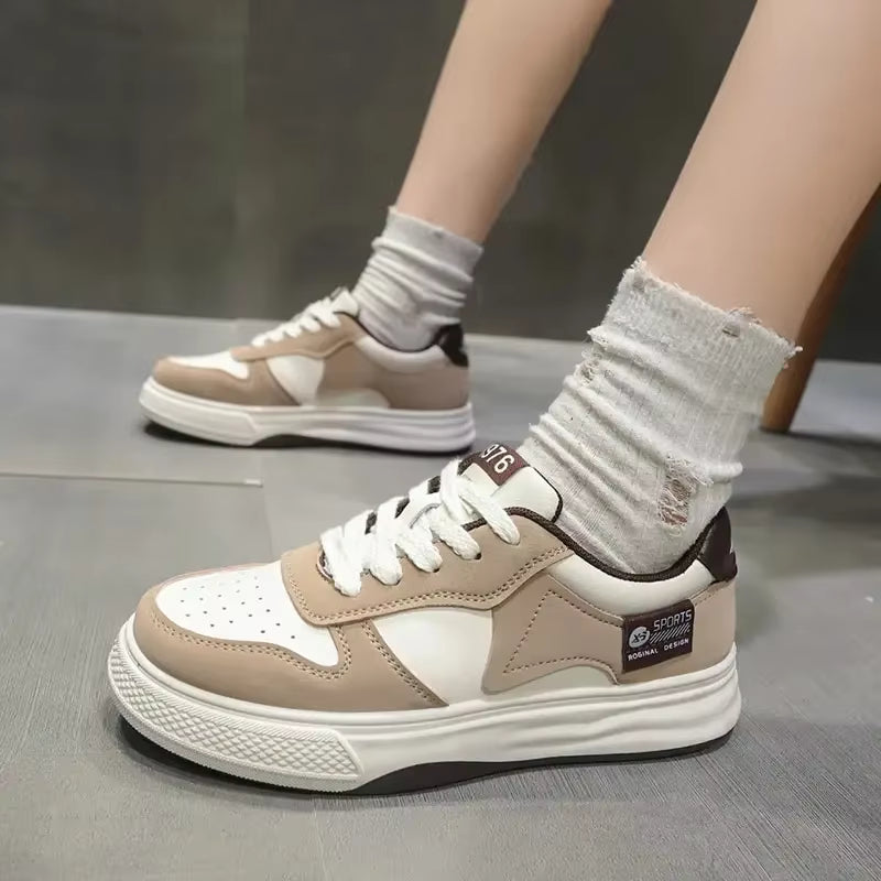Casual Platform Mixed colors Lace-up Vulcanized Shoes