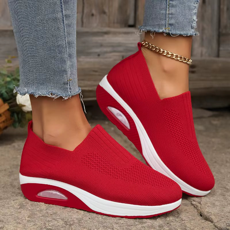 Casual Platform Mules Breathable Wedge Sneakers Shoes