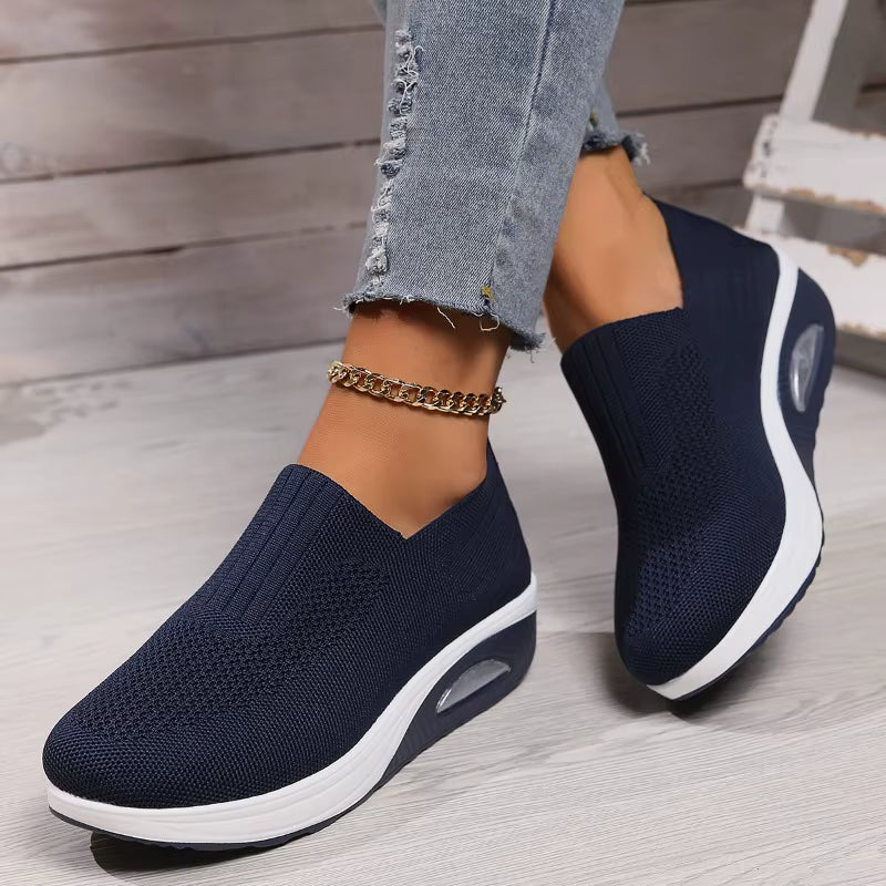 Casual Platform Mules Breathable Wedge Sneakers Shoes