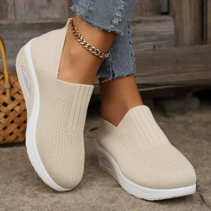 Casual Platform Mules Breathable Wedge Sneakers Shoes