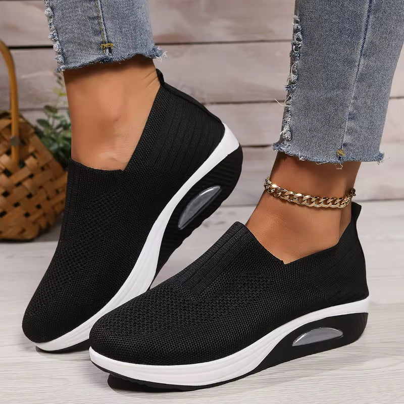 Casual Platform Mules Breathable Wedge Sneakers Shoes