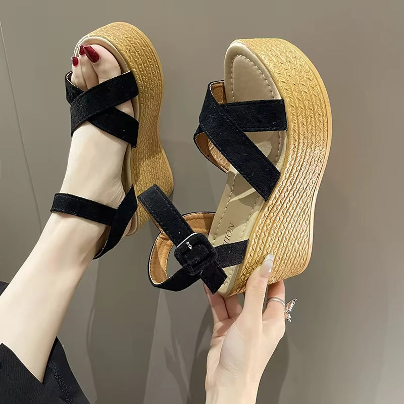 Casual Platform Thick Back Strap Bottom Buckle Comfortable Sandals