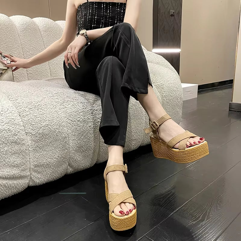 Casual Platform Thick Back Strap Bottom Buckle Comfortable Sandals