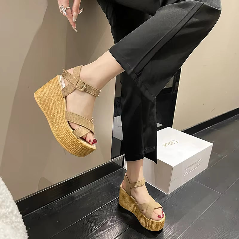 Casual Platform Thick Back Strap Bottom Buckle Comfortable Sandals