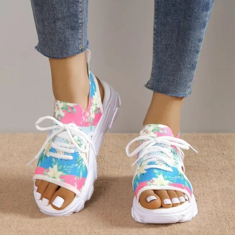 Comfy Platform Thick-Soled Open Toe Beach Style Large Size Sports Sandals