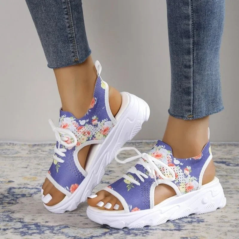 Breathable Platform Thick-Soled Open Toe Beach Style Large Size Sports Sandals