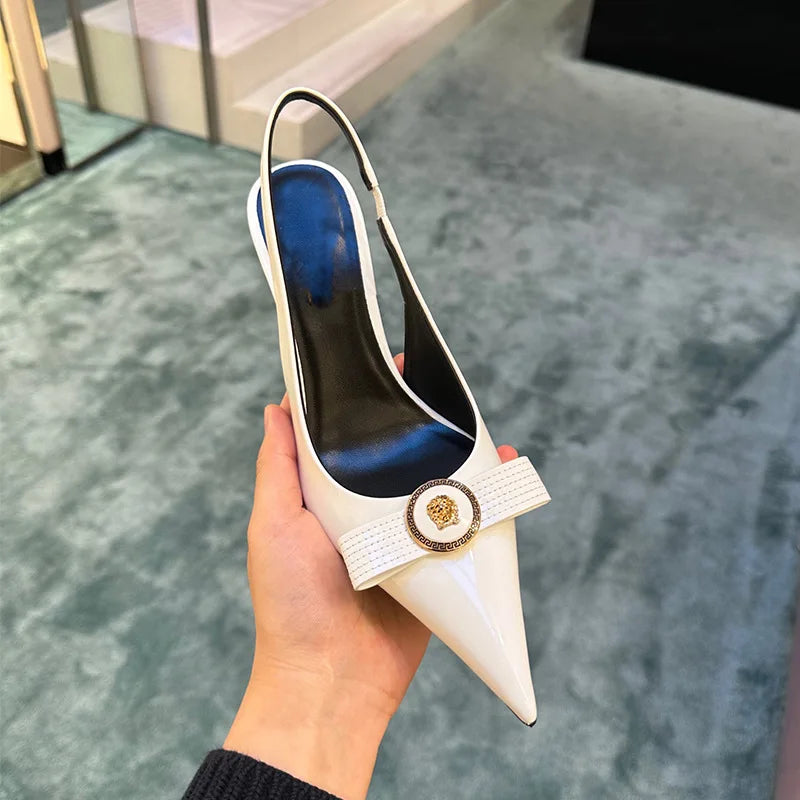 Casual Pointed French Temperament Bow Light Mouth High Heels