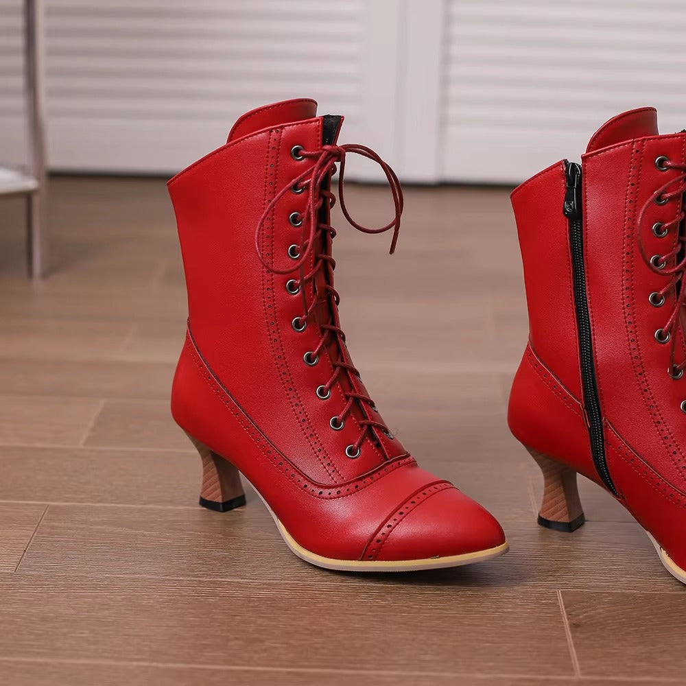 Casual Pointed Toe High Heel Shoes Strange Steampunk Boot