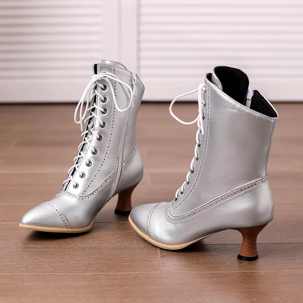 Casual Pointed Toe High Heel Shoes Strange Steampunk Boot