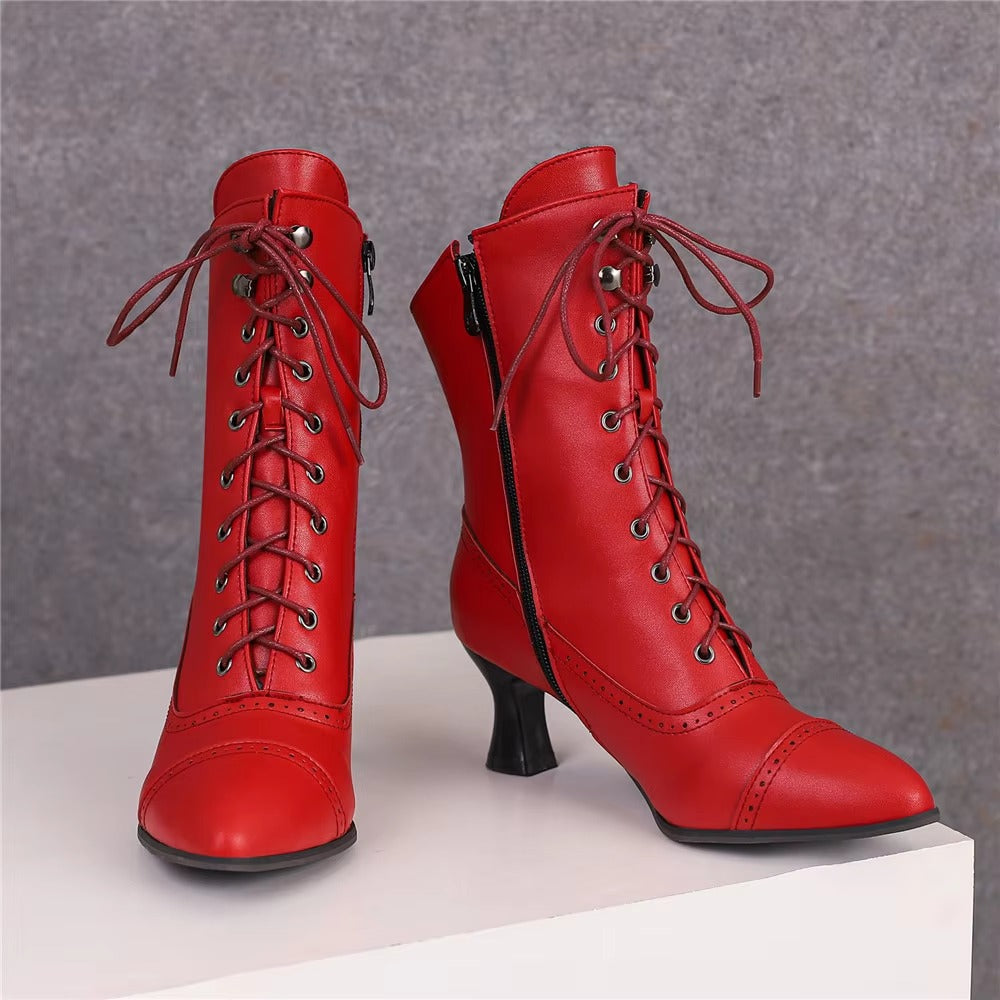 Casual Pointed Toe High Heel Shoes Strange Steampunk Boot
