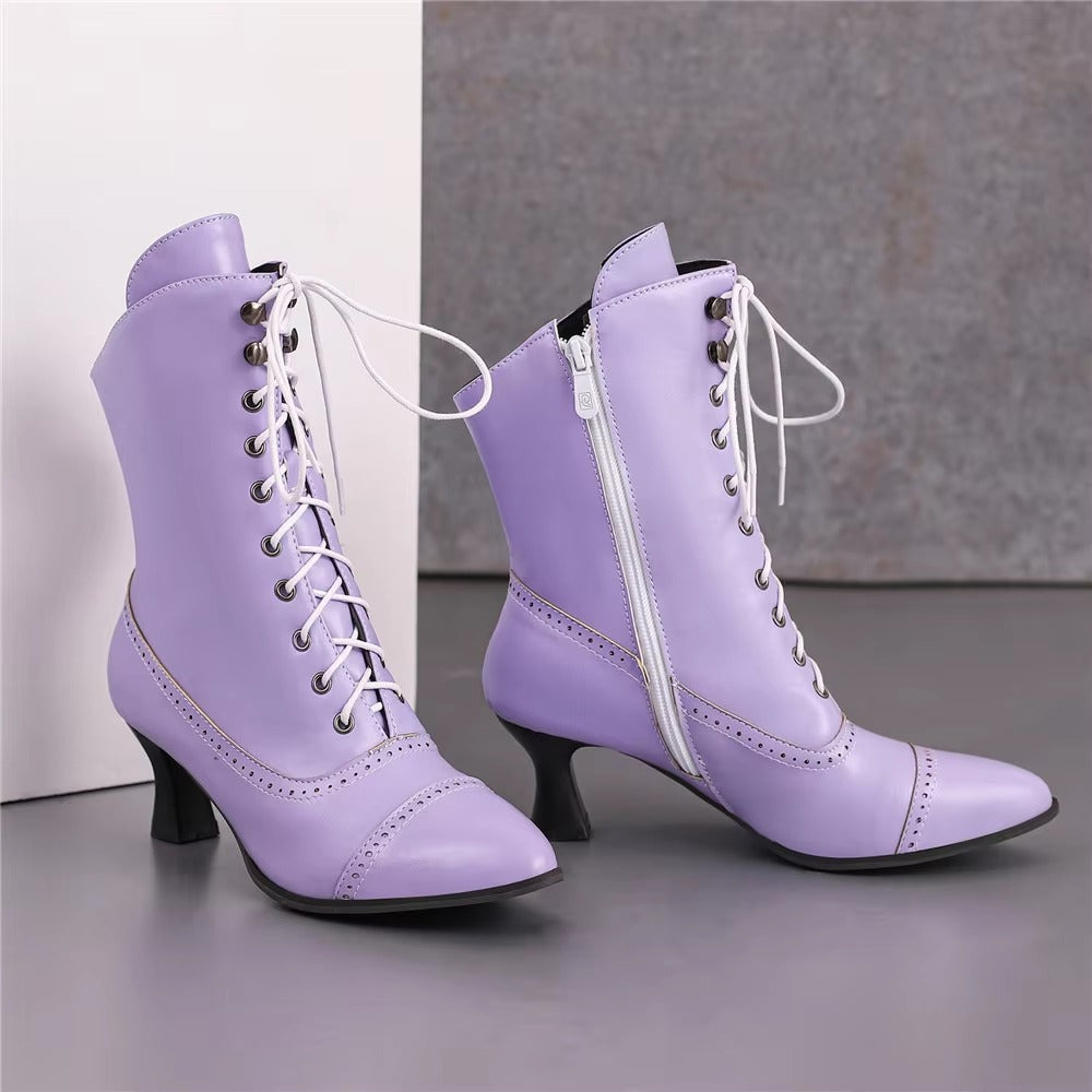 Casual Pointed Toe High Heel Shoes Strange Steampunk Boot