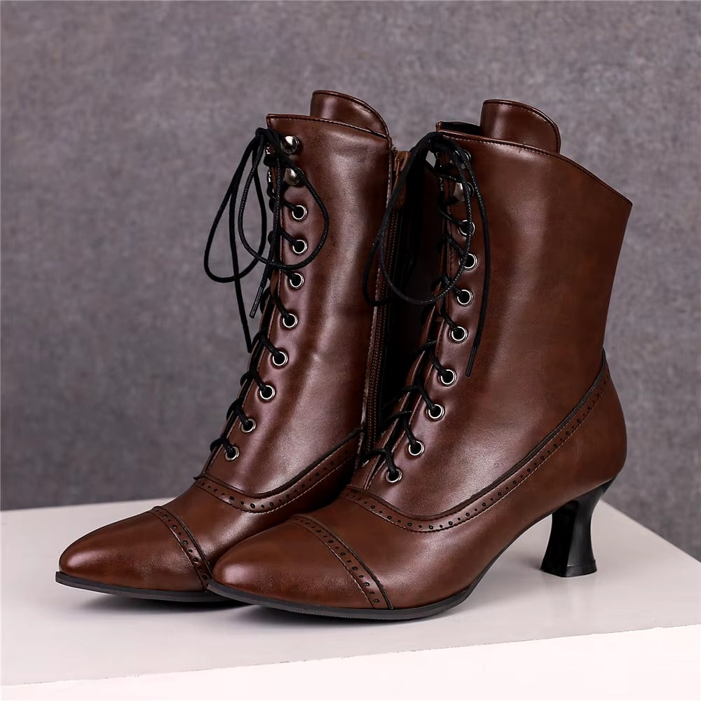 Casual Pointed Toe High Heel Shoes Strange Steampunk Boot