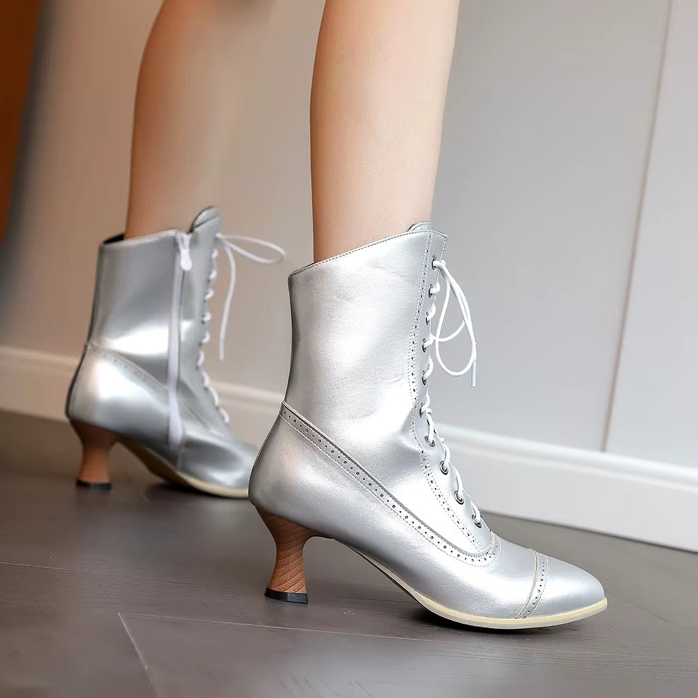 Casual Pointed Toe High Heel Shoes Strange Steampunk Boot