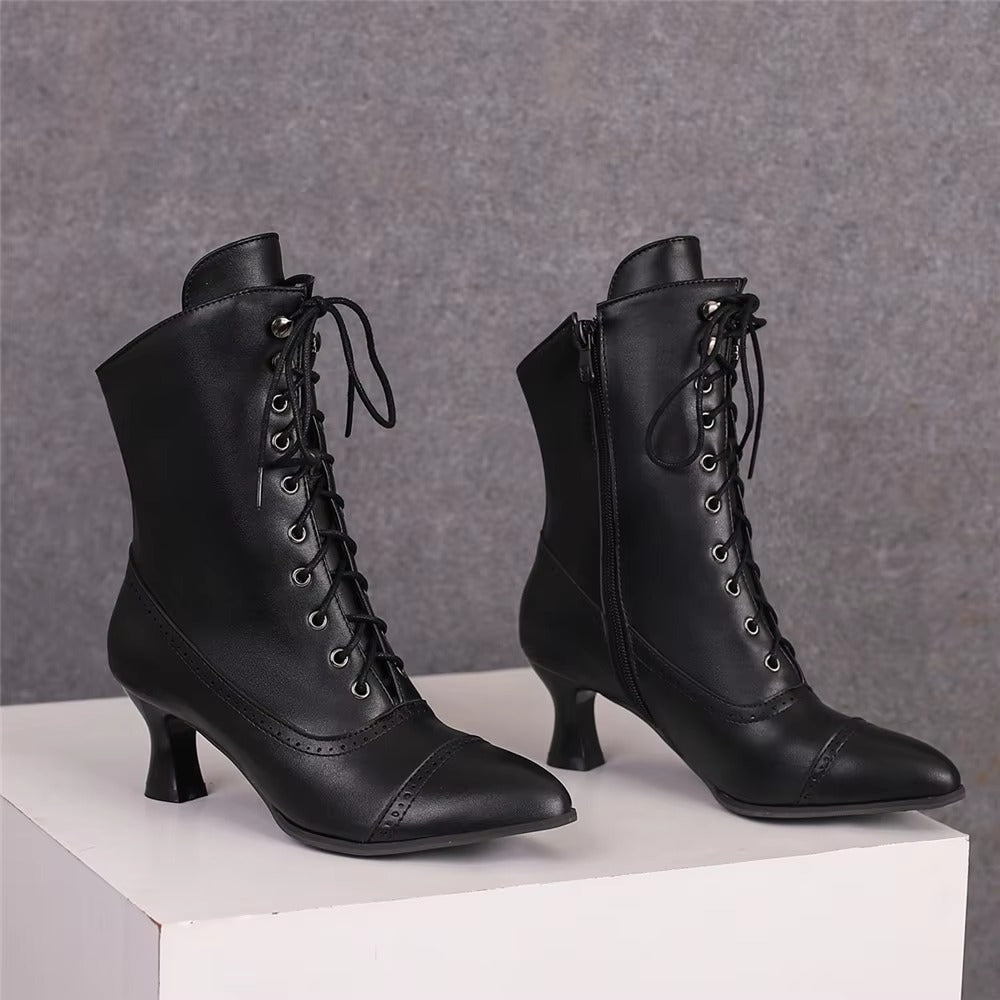 Casual Pointed Toe High Heel Shoes Strange Steampunk Boot