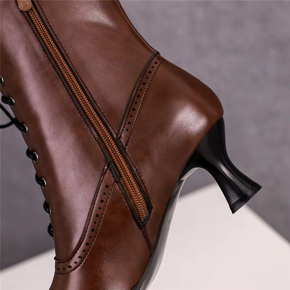 Casual Pointed Toe High Heel Shoes Strange Steampunk Boot