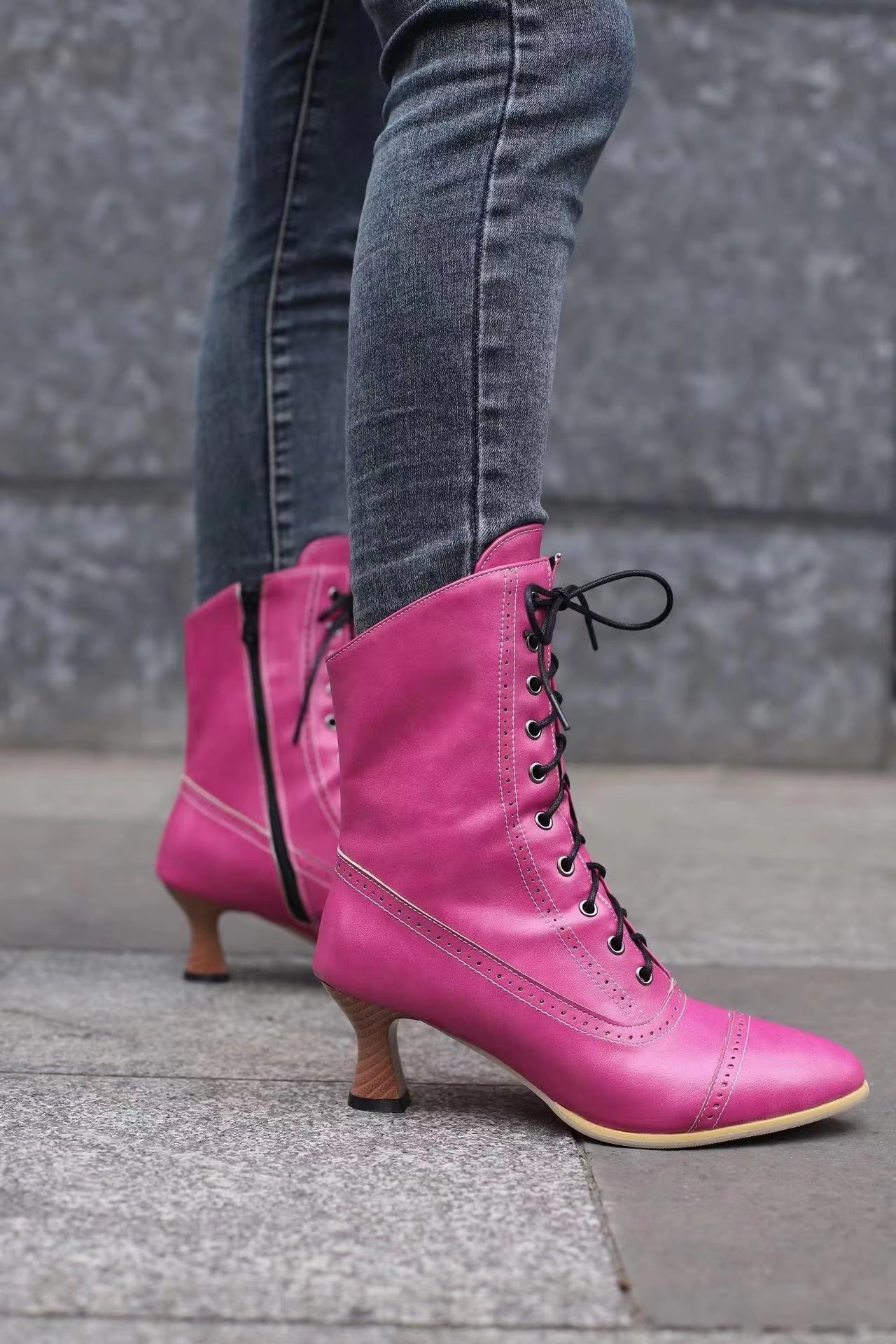Casual Pointed Toe High Heel Shoes Strange Steampunk Boot