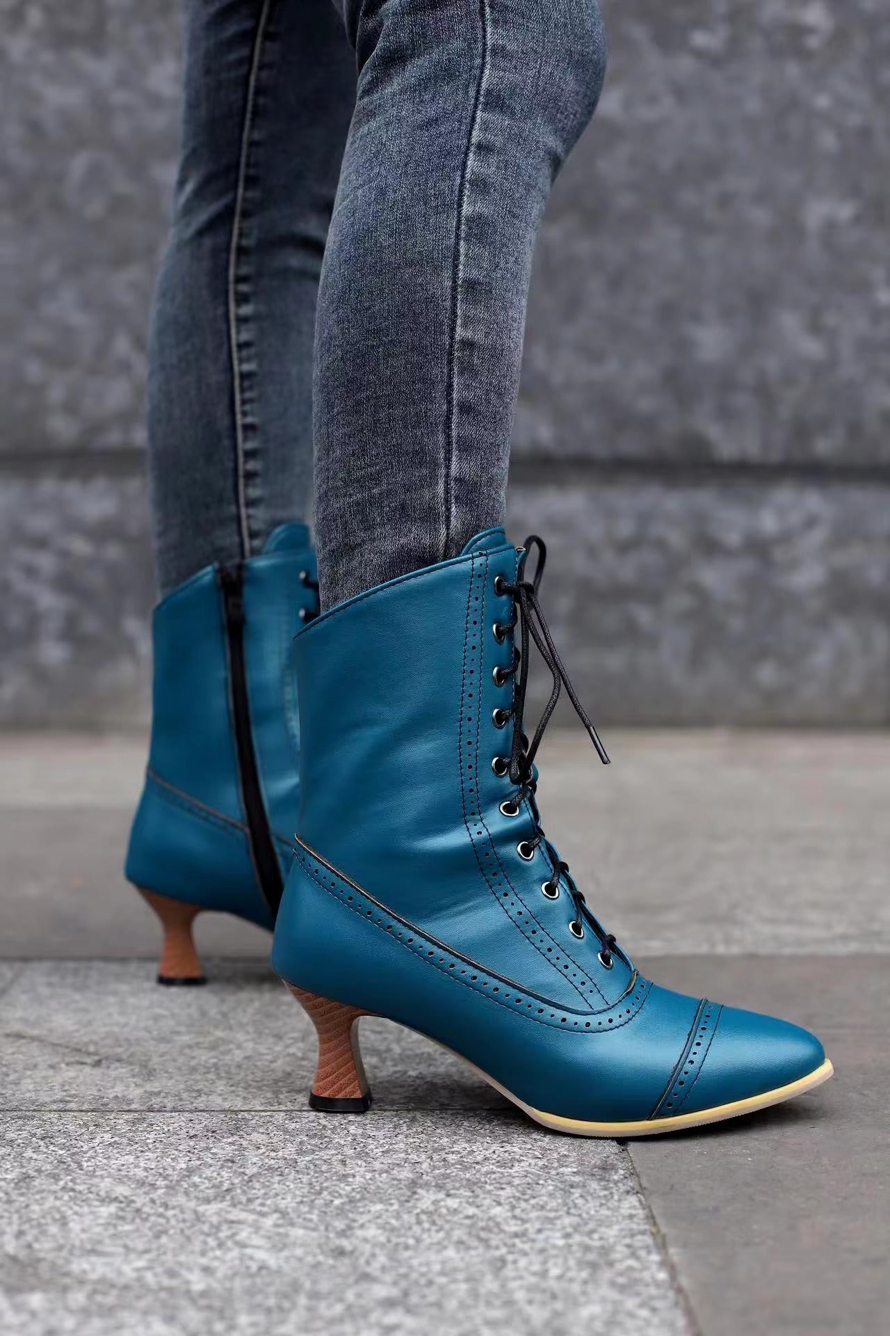 Casual Pointed Toe High Heel Shoes Strange Steampunk Boot