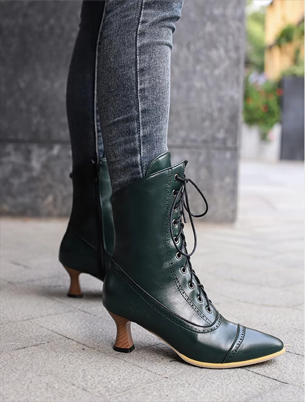 Casual Pointed Toe High Heel Shoes Strange Steampunk Boot