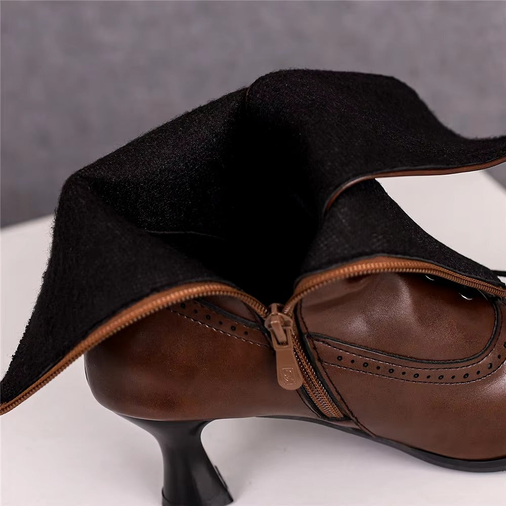 Casual Pointed Toe High Heel Shoes Strange Steampunk Boot