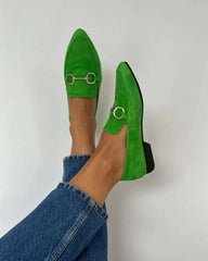 Casual Pointed Toe Shallow Flat Loafer Low Heels Outwear Shoes