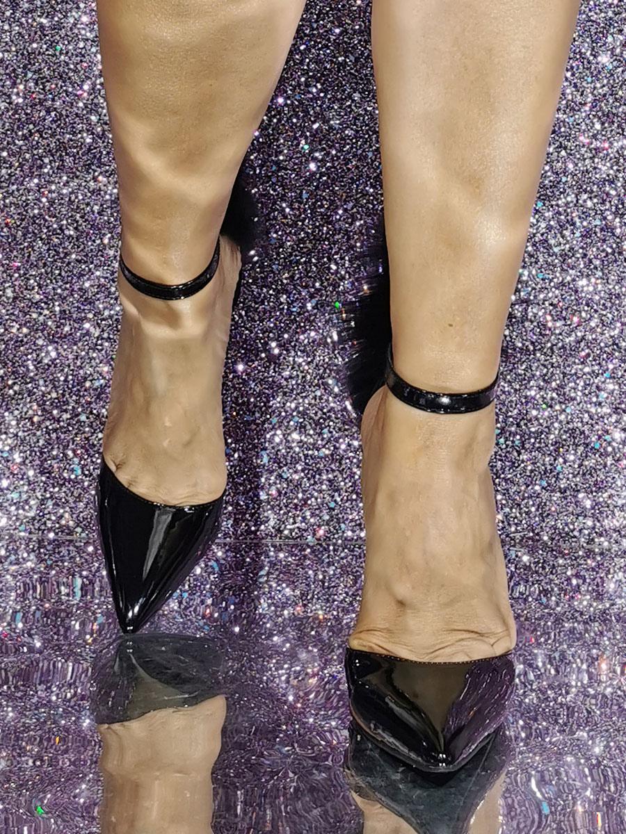 Casual Pointed Toe Stiletto Pumps Patent PU Upper High Heels