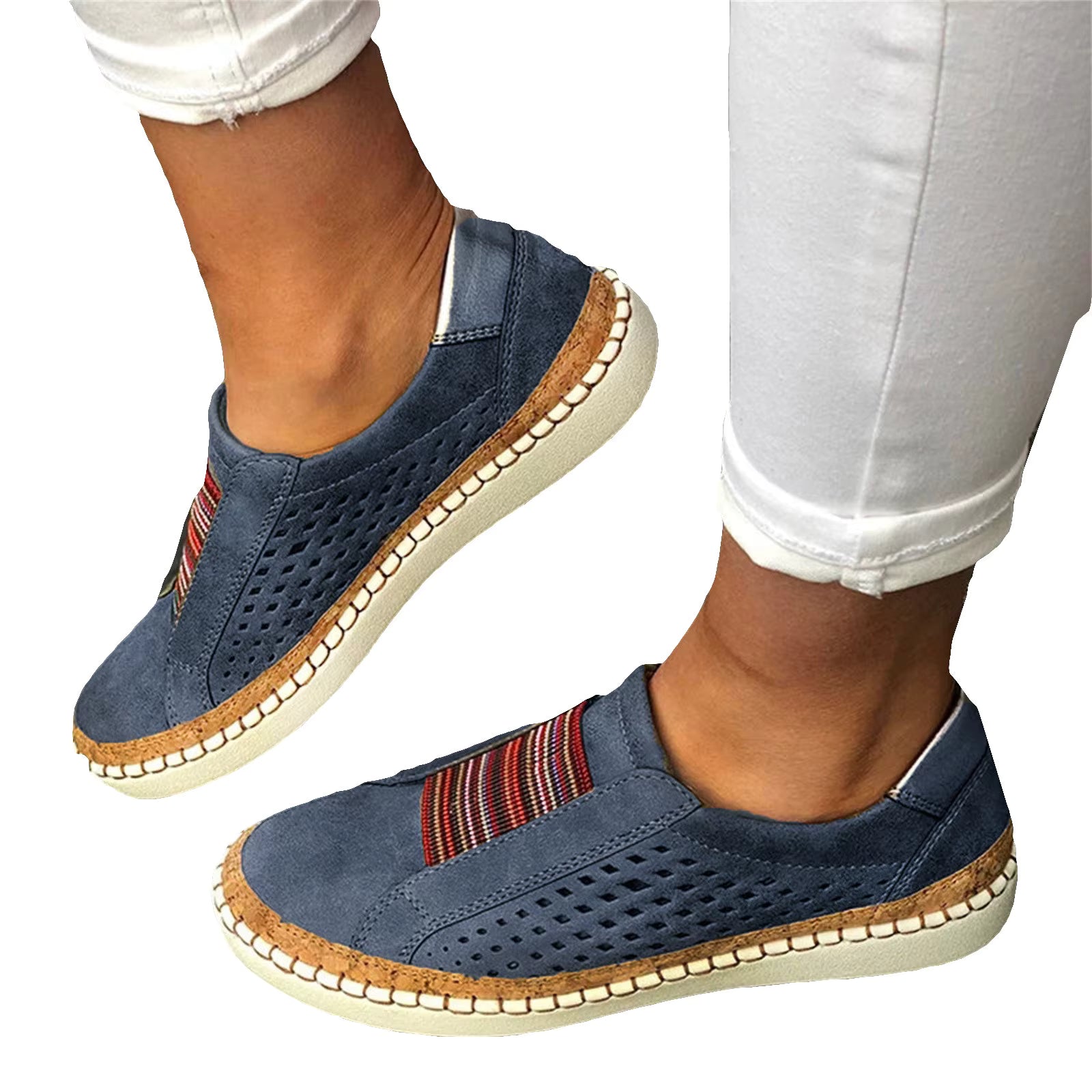 Casual Polyester Solid Color Hollow Out Breathable Mesh Shoes