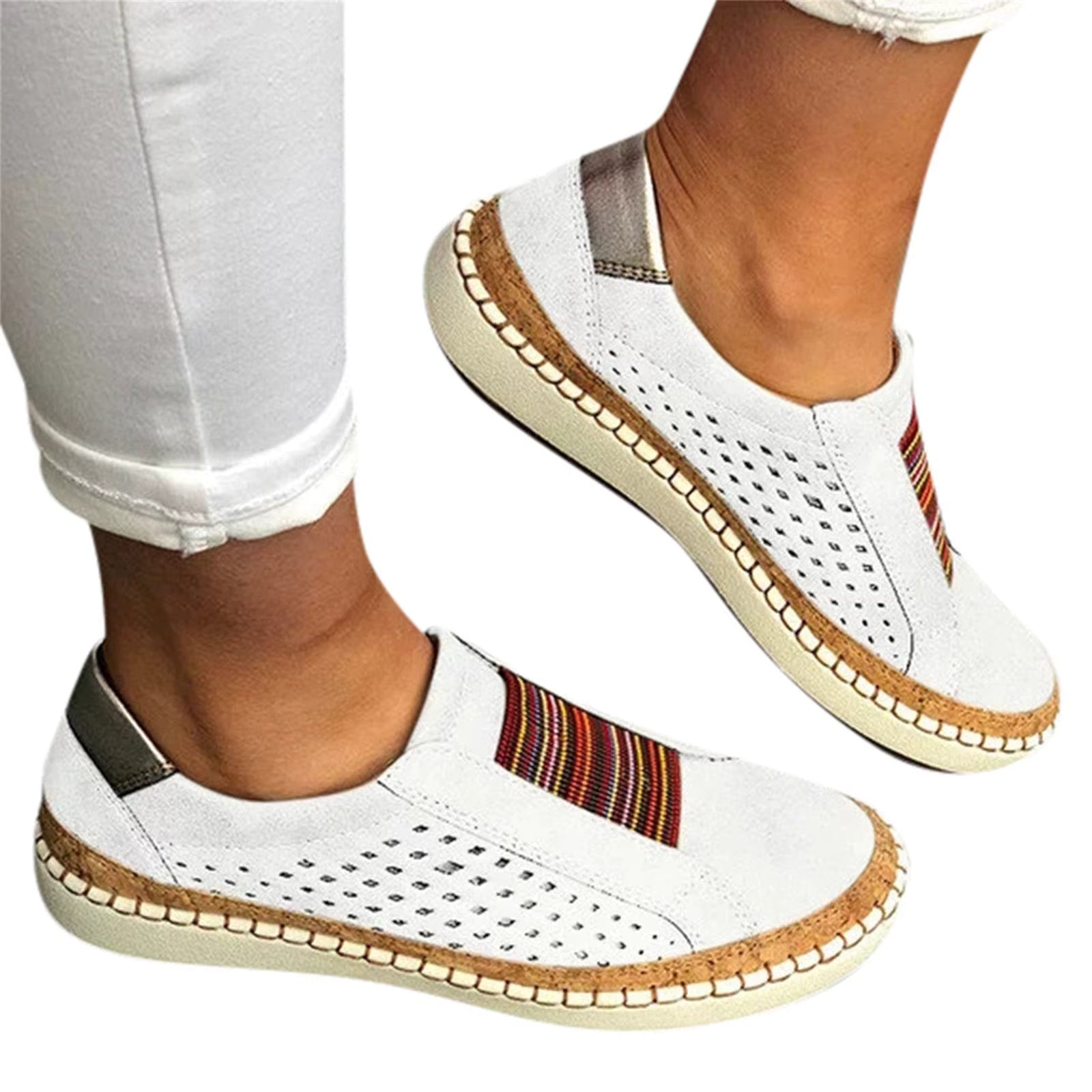 Casual Polyester Solid Color Hollow Out Breathable Mesh Shoes