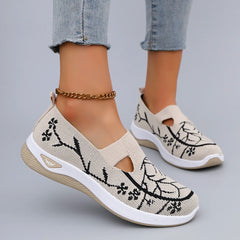 Casual Prints Comfortable Breathable Lightweight Soled Flat Sports Shoes