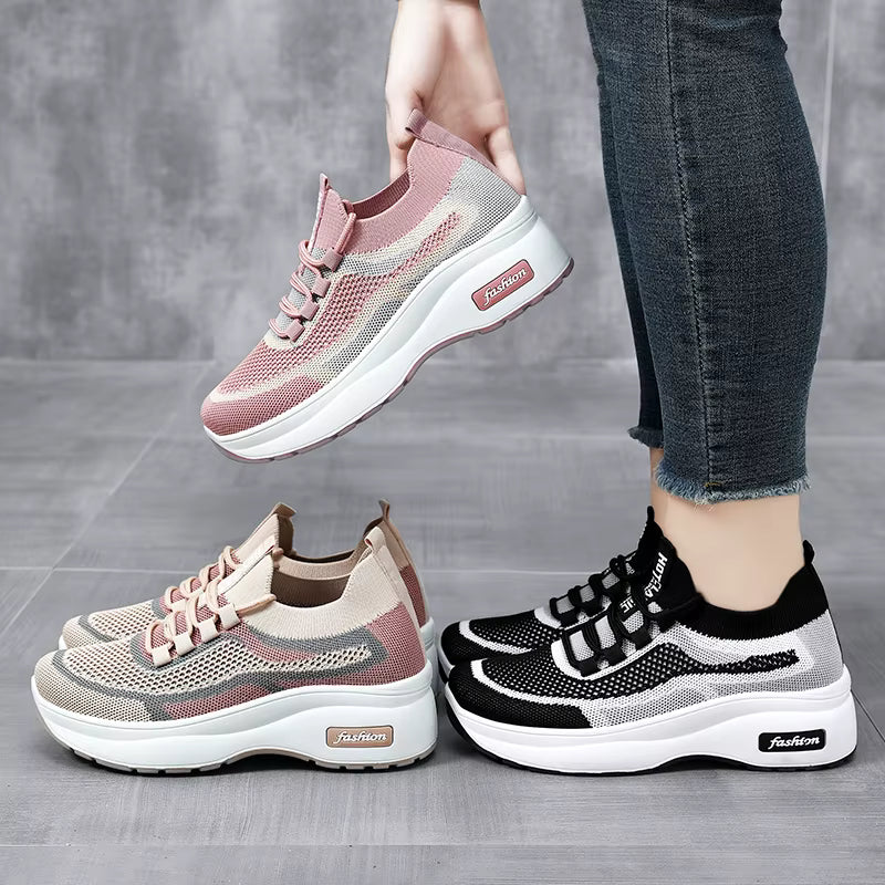 Casual Running Sports Non-slip Soft Knitted Upper Comfortable Shoes