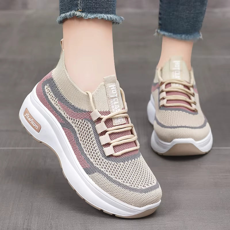 Casual Running Sports Non-slip Soft Knitted Upper Comfortable Shoes