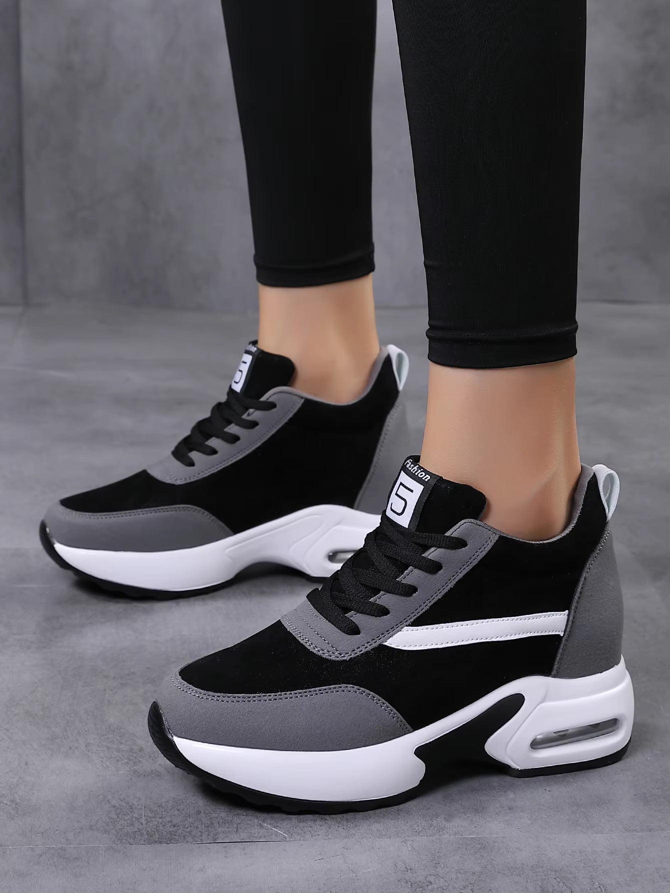 Casual Slope Heel Thick Sole Breathable Height Increasing Sports Shoe
