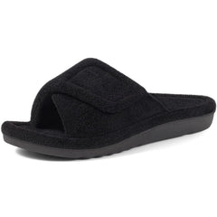 Casual Soft Flat Cross-Tied Hook And Loop Slides Orthopedic Slippers