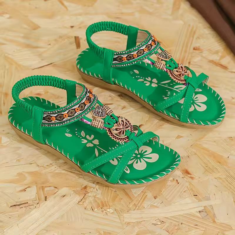 Casual Solid Polyester Front And Rear Open Strap Outdoor Sandals