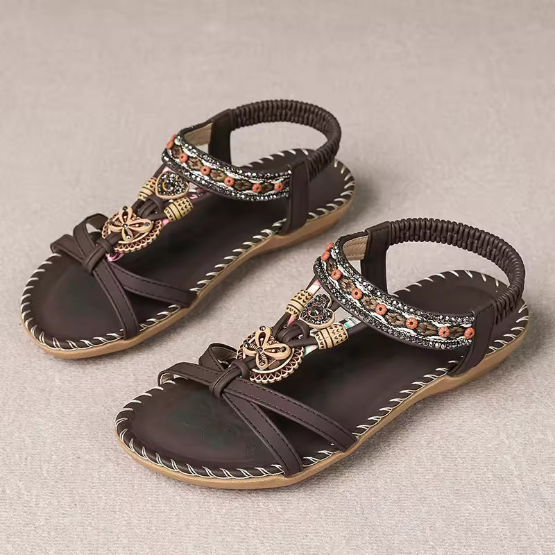 Casual Solid Polyester Front And Rear Open Strap Outdoor Sandals