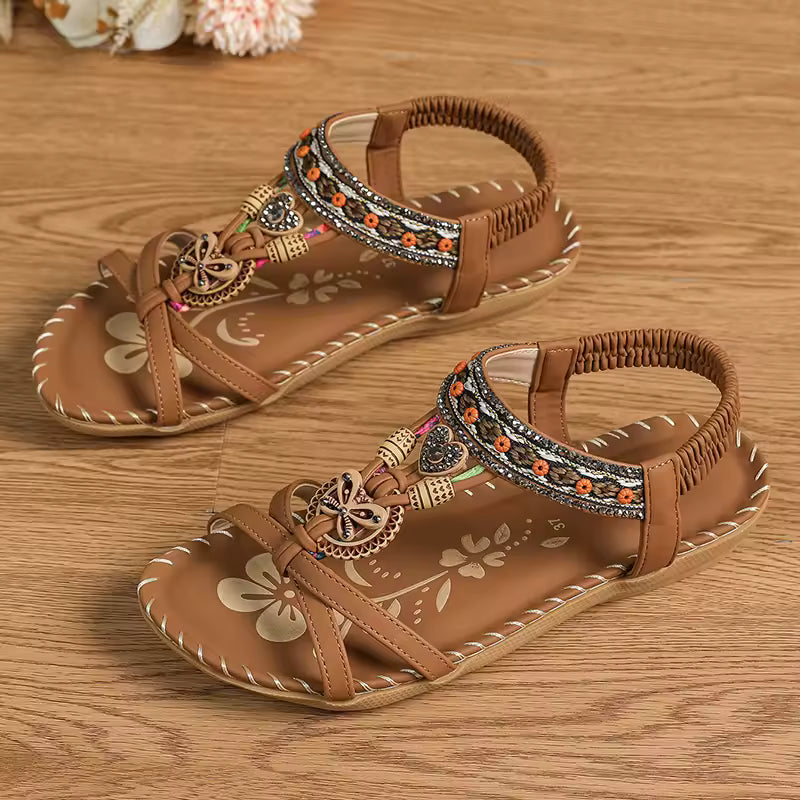 Casual Solid Polyester Front And Rear Open Strap Outdoor Sandals