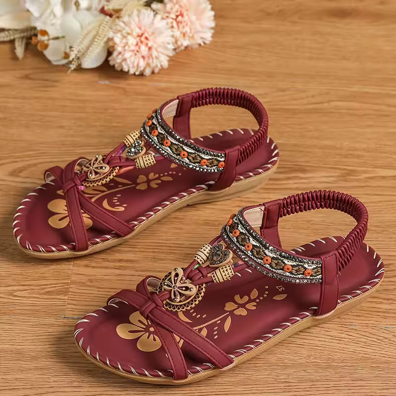 Casual Solid Polyester Front And Rear Open Strap Outdoor Sandals