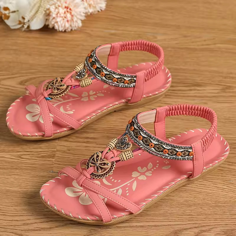 Casual Solid Polyester Front And Rear Open Strap Outdoor Sandals