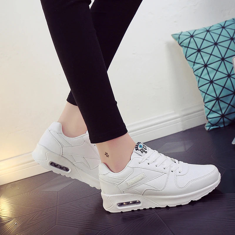 Casual Solid Round toe Lace Up Platform Office Chunky shoes