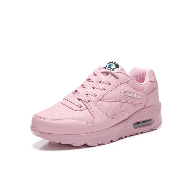 Casual Solid Round toe Lace Up Platform Office Chunky shoes