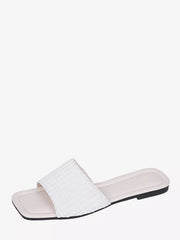 Casual Square Open Toe Flat Daily Casual Sandal Slides