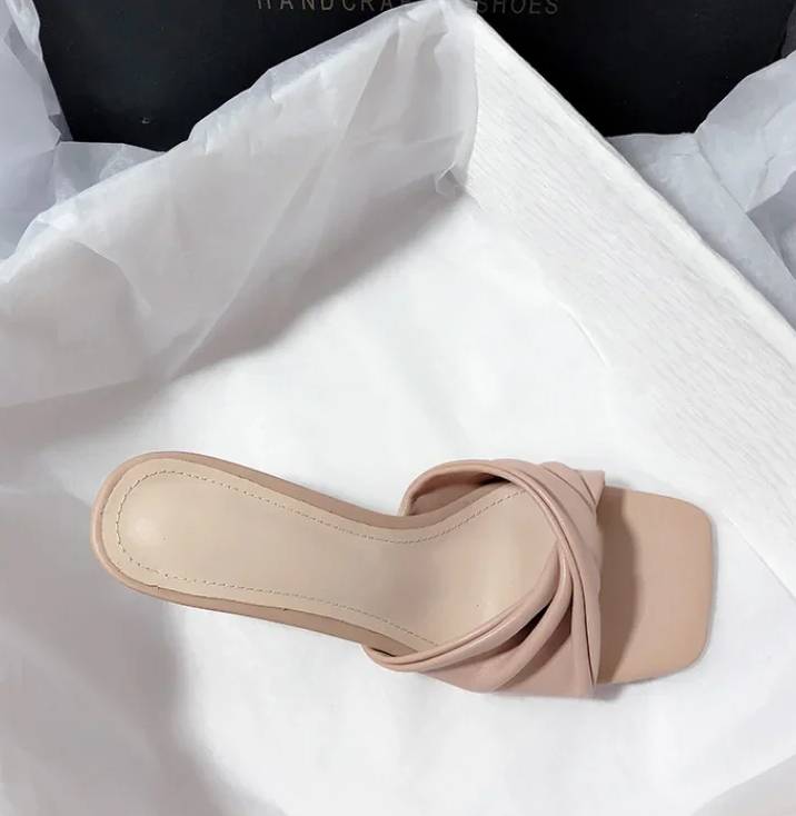 Casual Shallow Square Open Toe High Heels Outdoor Sandals