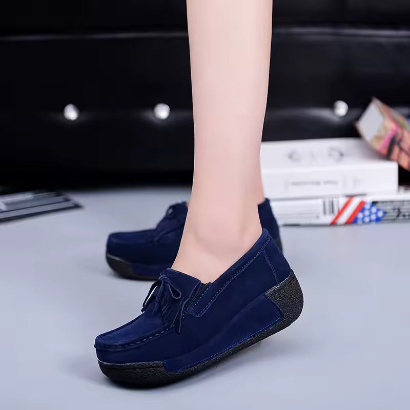 Casual Thick Soled Lightweight Outdoor Flat Bottom Comfortable Single Shoes