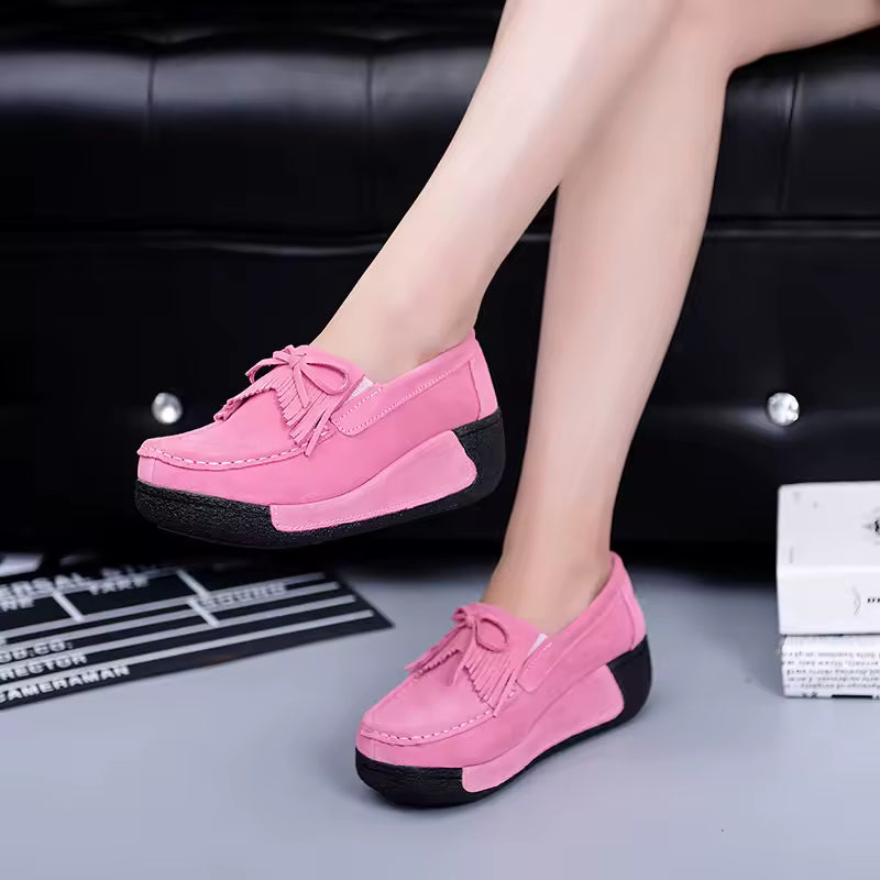Casual Thick Soled Lightweight Outdoor Flat Bottom Comfortable Single Shoes
